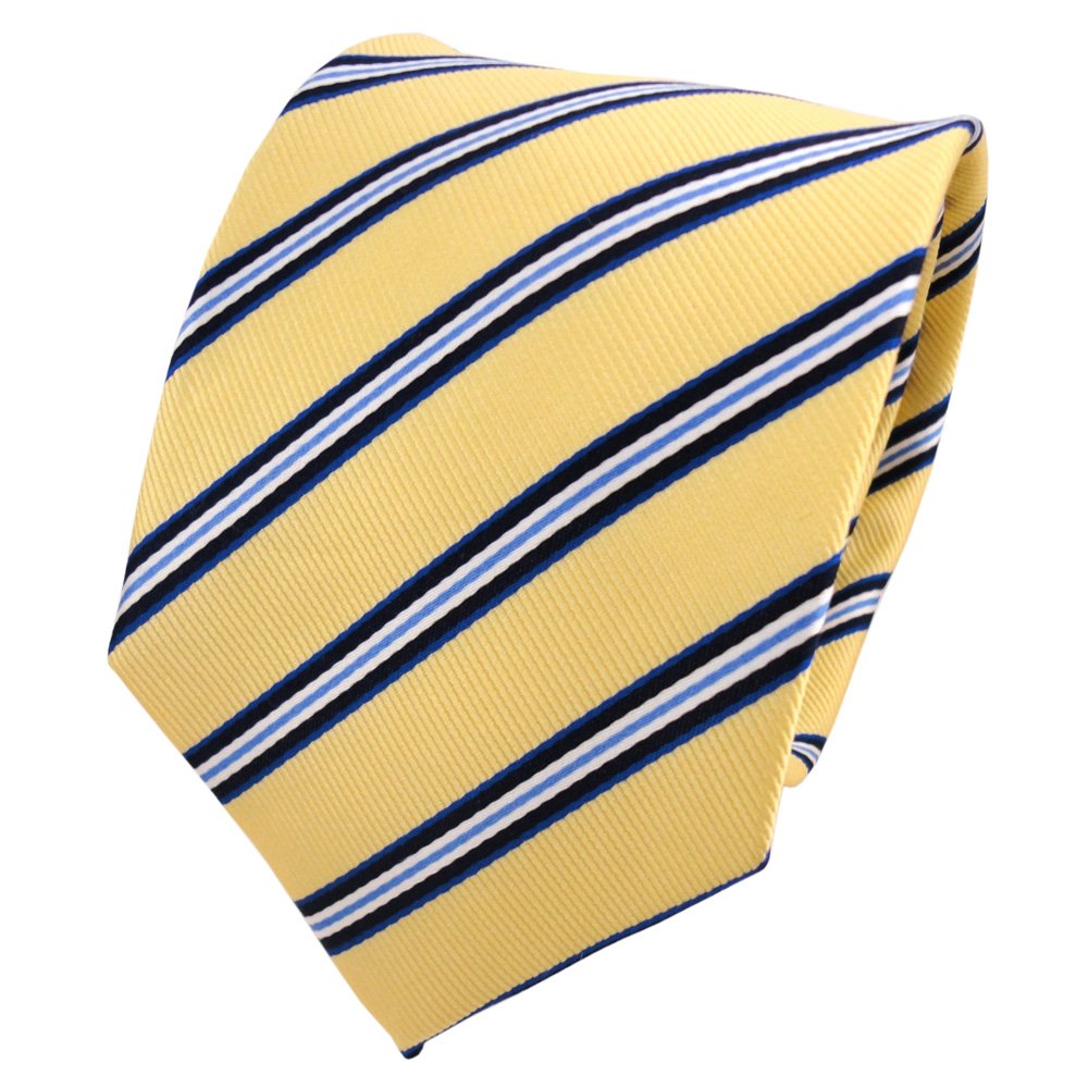 TigerTie Cravatta in seta - giallo oro nero striato - Cravatta in seta