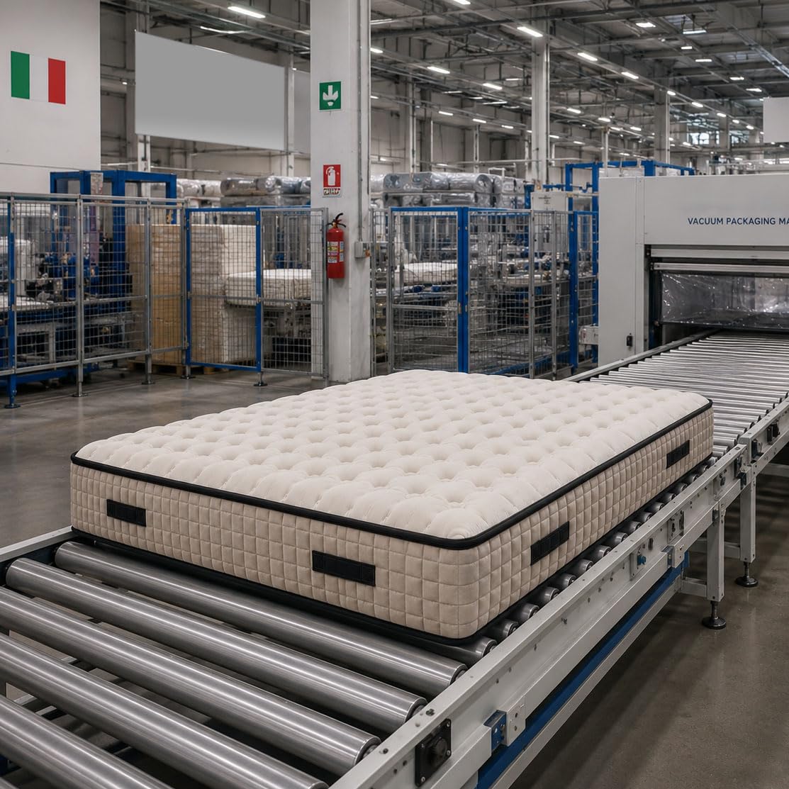 GEEMMA® Materasso Matrimoniale 160x190 Semirigido H27 – Dispositivo Medico, CONFORTEVOLE che NON SCALDA, Ortopedico per Mal di Schiena, Tessuto Anallergico - HIP-HOP H27