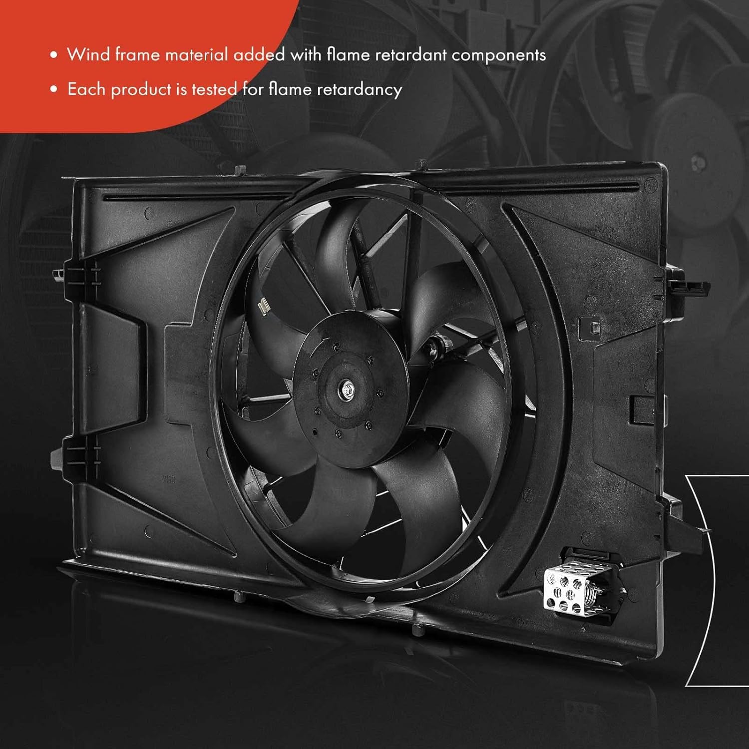 A-Premium Engine Radiator Cooling Fan Assembly Compatible with Select Chevrolet & Pontiac & Saturn Models - Cobalt 2006-2008, G5 2007-2008, Pursuit 2006, Ion 2006-2007, 2.4L - Replace# 15849644