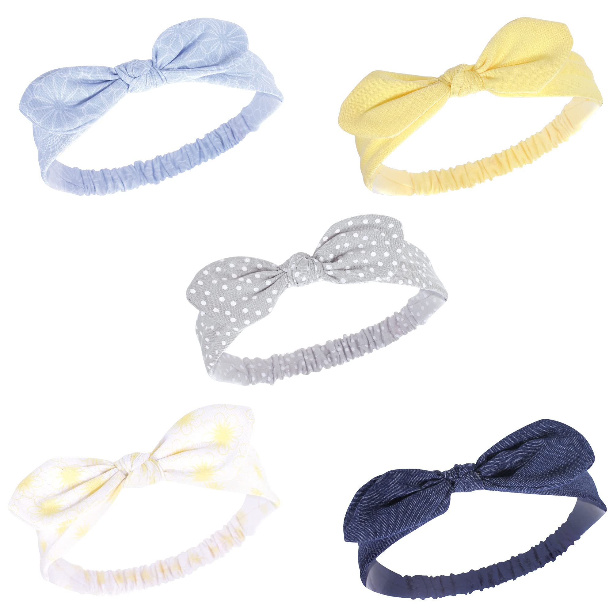 Hudson Baby Cotton and Synthetic Headbands, Size 0-24 Months