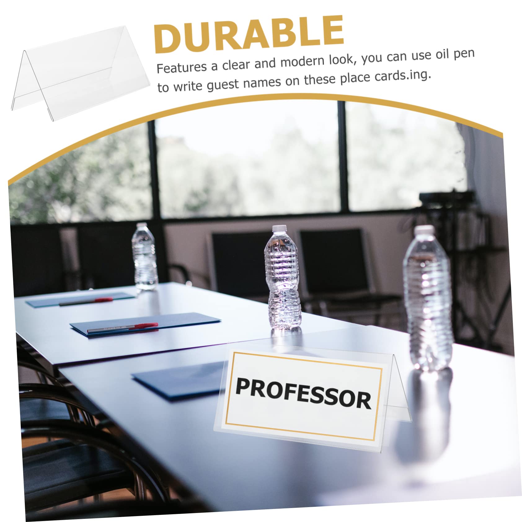 15pièces Support De Carte Acrylique Pour Événements Porte-étiquette Transparent Pour Noms Numéros De Table Et Menus Pour Mariages Fêtes Et Réceptions