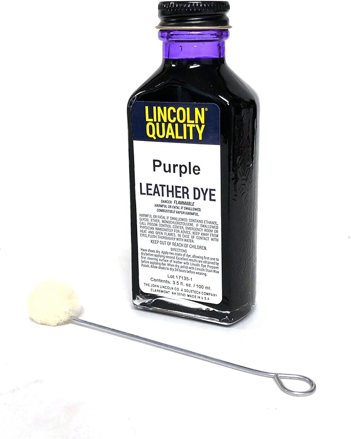 Amazon.com: Lincoln Leather Dye (Purple) : Automotive