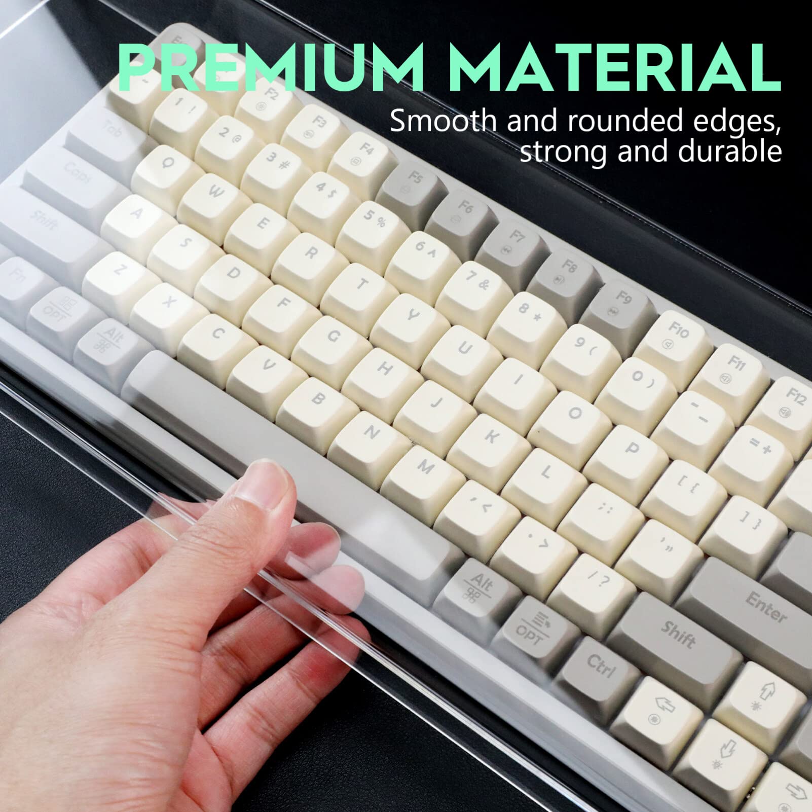 DOITOOL Tastaturhülle, Acryl, transparent, kratzfest, mit 104 Tasten, mechanischer Schutz für Computer-Abdeckung, klarer Schutz für ohne