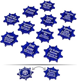 LITKO Double-Sided Arcane Objectives Token Set, Compatible with AoS: 2019 GH, Translucent Blue (11)