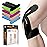 PreCut Kinesiology Tape for Knees, 12 PCS Waterproof KTQUICK Knee Tape for Knee Pain Relief Pre Cut, Original Cotton Athletic Knee Tape, Waterproof & Hypoallergenic Latex-Free for Sports (Black)