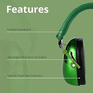 130 - Kids Ear Protection Earmuffs, One Size for 3-16 Yr Old