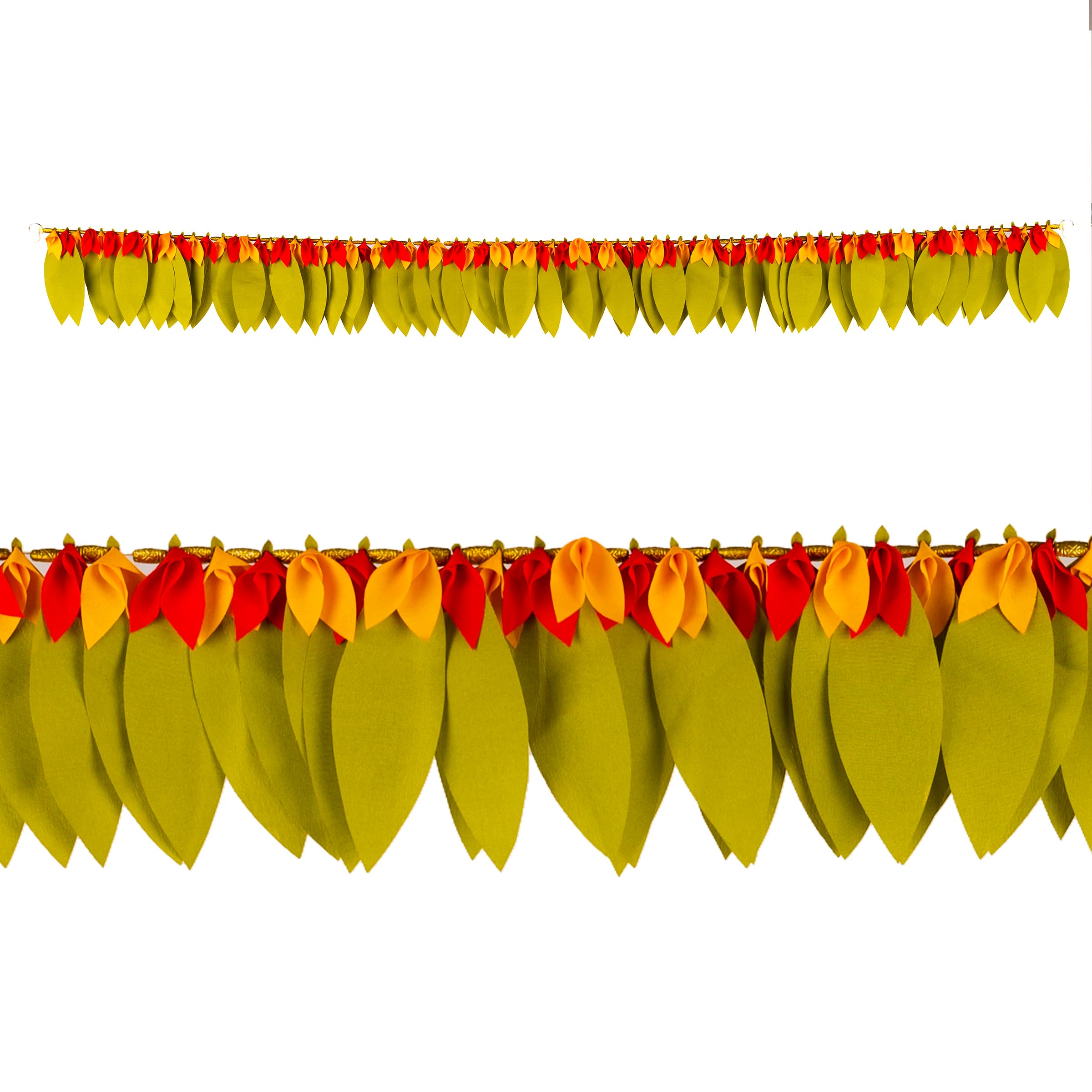 Tarini Gallery Toran Bandanwaar Artificial Flower Garland for Wall Door Hanging Home Temple Festival Wedding Function Party Decoration Décor and Gifting (Leaf & Flower), USTOR004