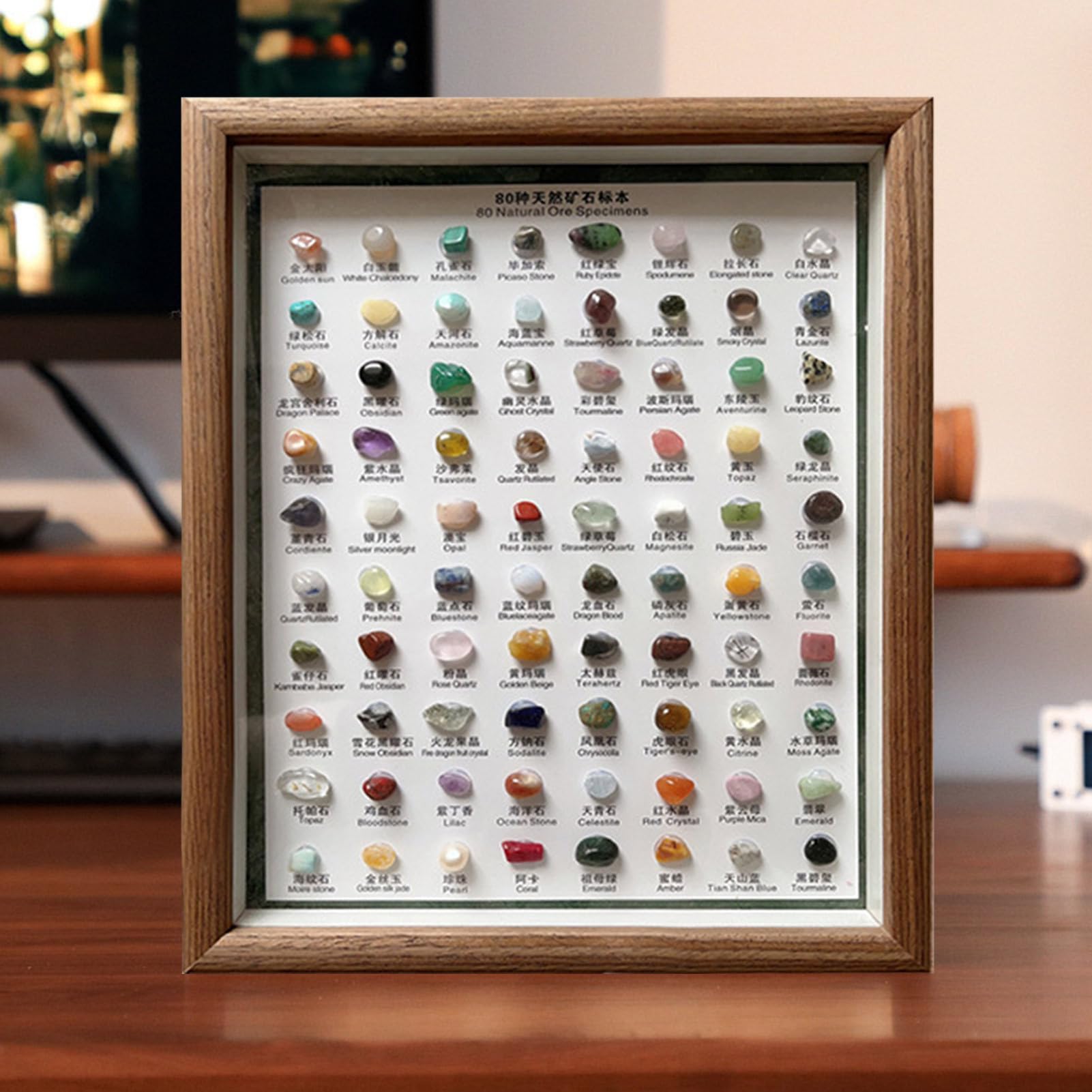 80Pcs Natural Mineral Specimens | Gemstones and Crystals Set | Rock & Mineral Collection Kit | Rock Collection Raw Gemstones | Versatile Home Decoration for Home Decoration and Gift Giving