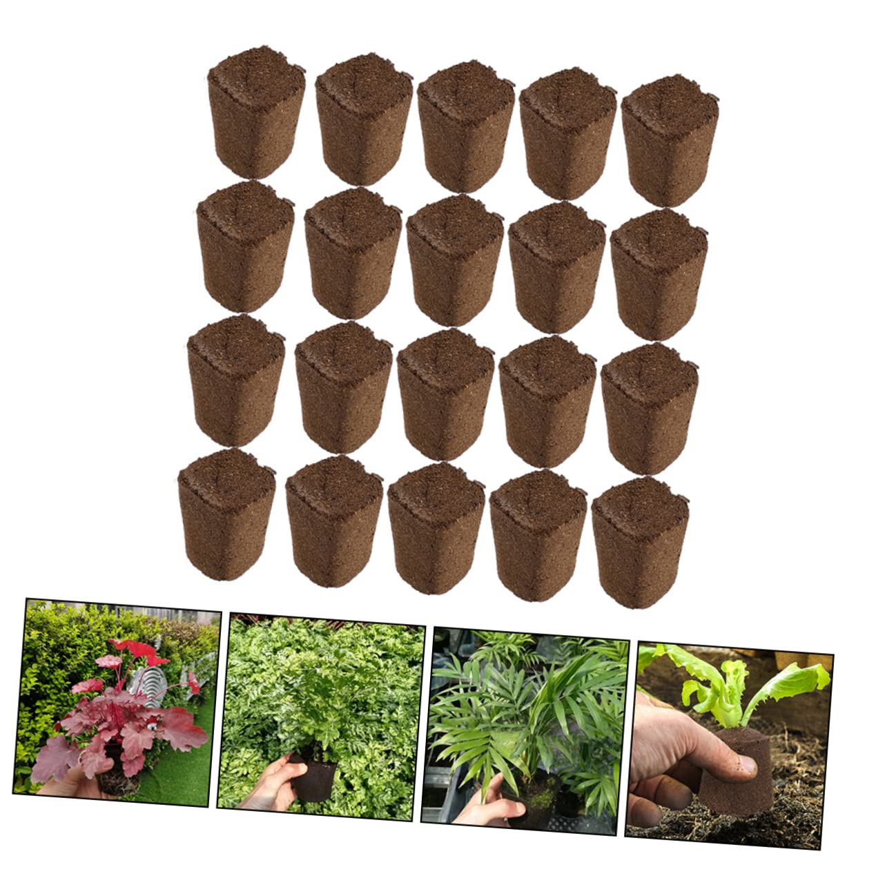 Sosoport 60piezas Bloques De Cultivo De Turba para Jardín Sustrato Profesional para Plántulas Hidratante y Transpirable para Trasplante