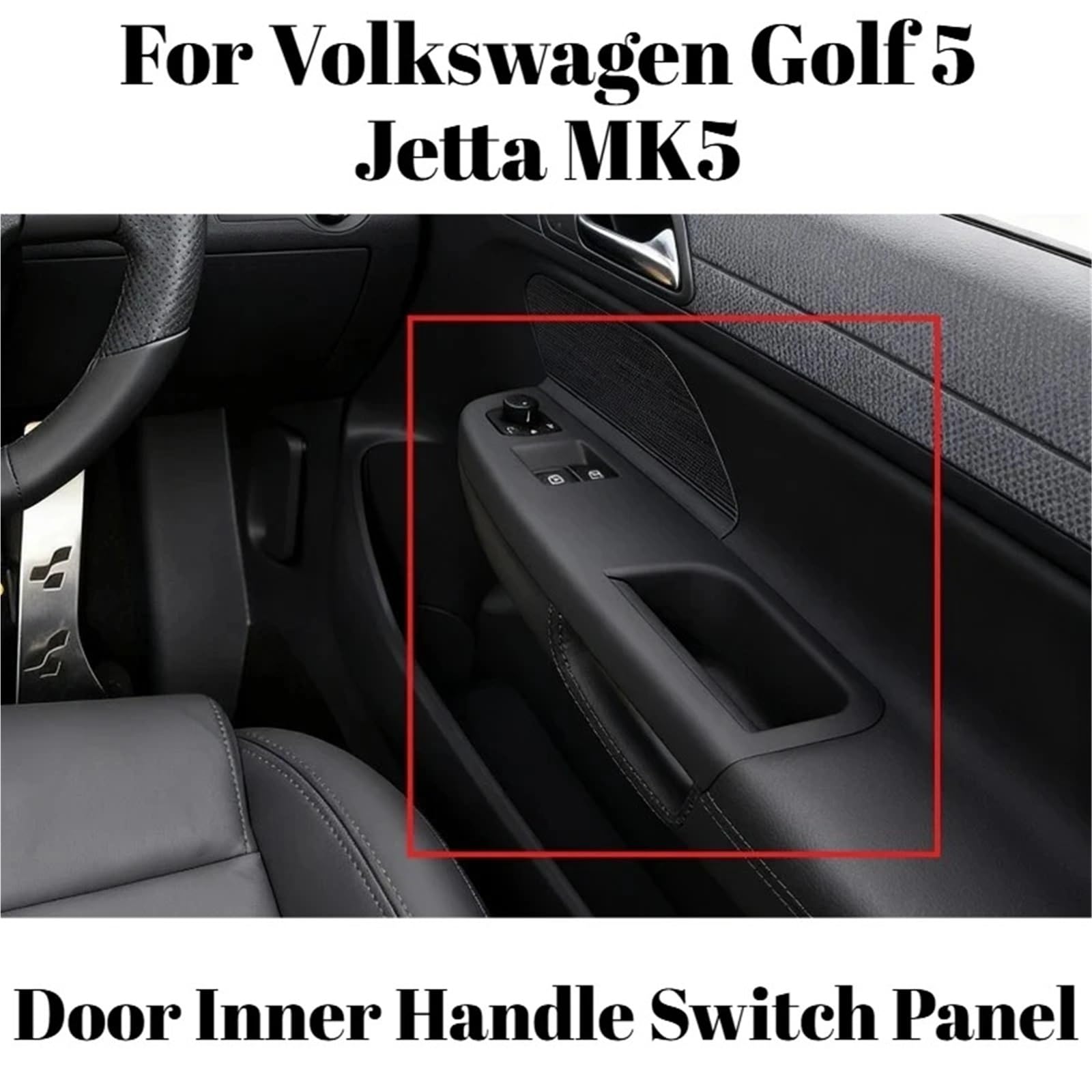 Uchwyt do drzwi Pasuje do VW Pasuje do Golfa 5 Pasuje do Jetty MK5 Wersja 2-drzwiowa Akcesoria samochodowe Klamka wewnętrzna drzwi Panel pokrowiec na klamkę drzwi samochodu
