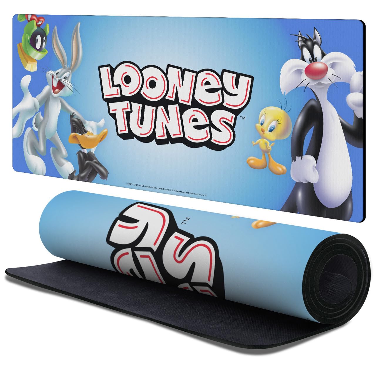 Head Case Designs Officially Licensed Looney Tunes Logo Character Art 37.4 x 15.75 x 0.16 inches (900 x 400 mm) - XL Gaming Office Desk PC Keyboard Mouse Mat Pad