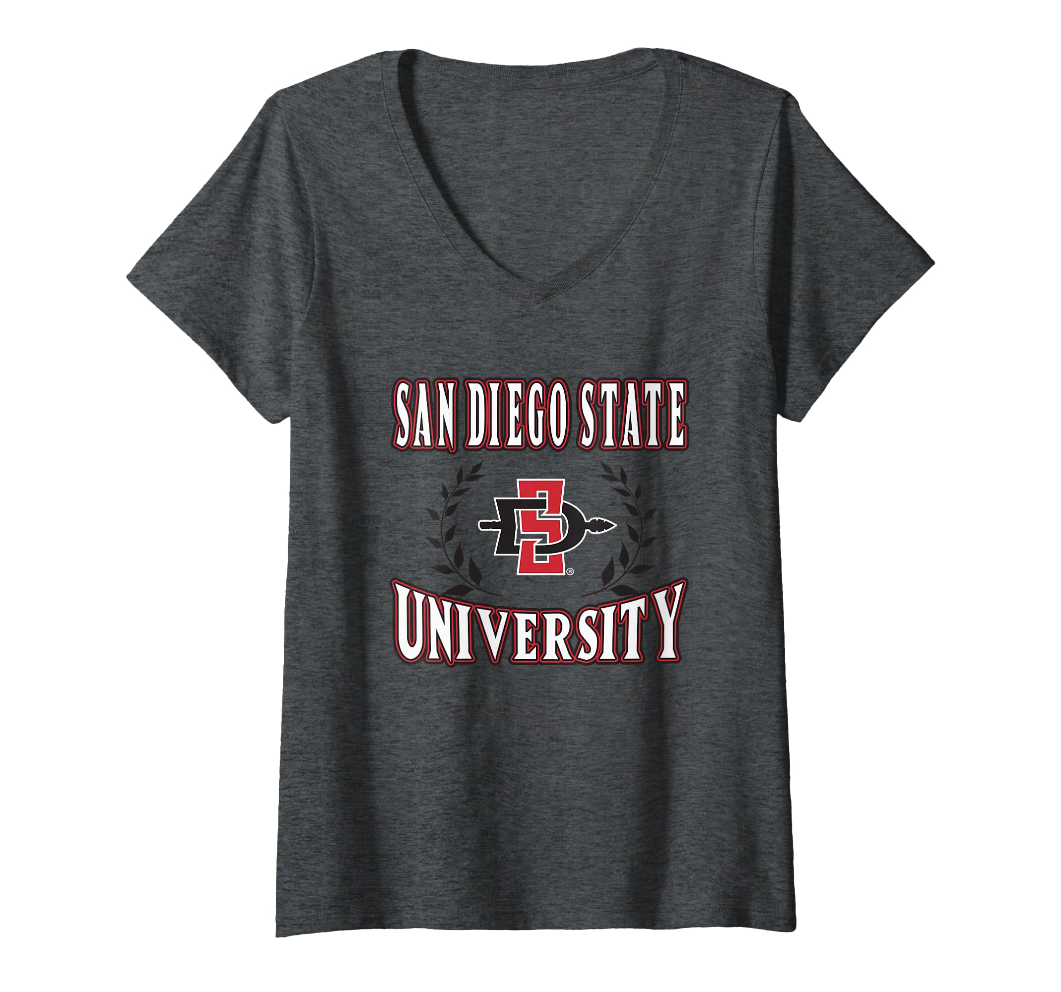 Womens San Diego State Aztecs Laurels Officially Licensed V-Neck T-Shirt