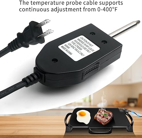 Miniatura 6 de 06900 Sonda Termostato de Control de Temperatura Cable para Presto Electric Skillets Parrillas Planchas 1 & 38" Espacio entre Terminales Control de