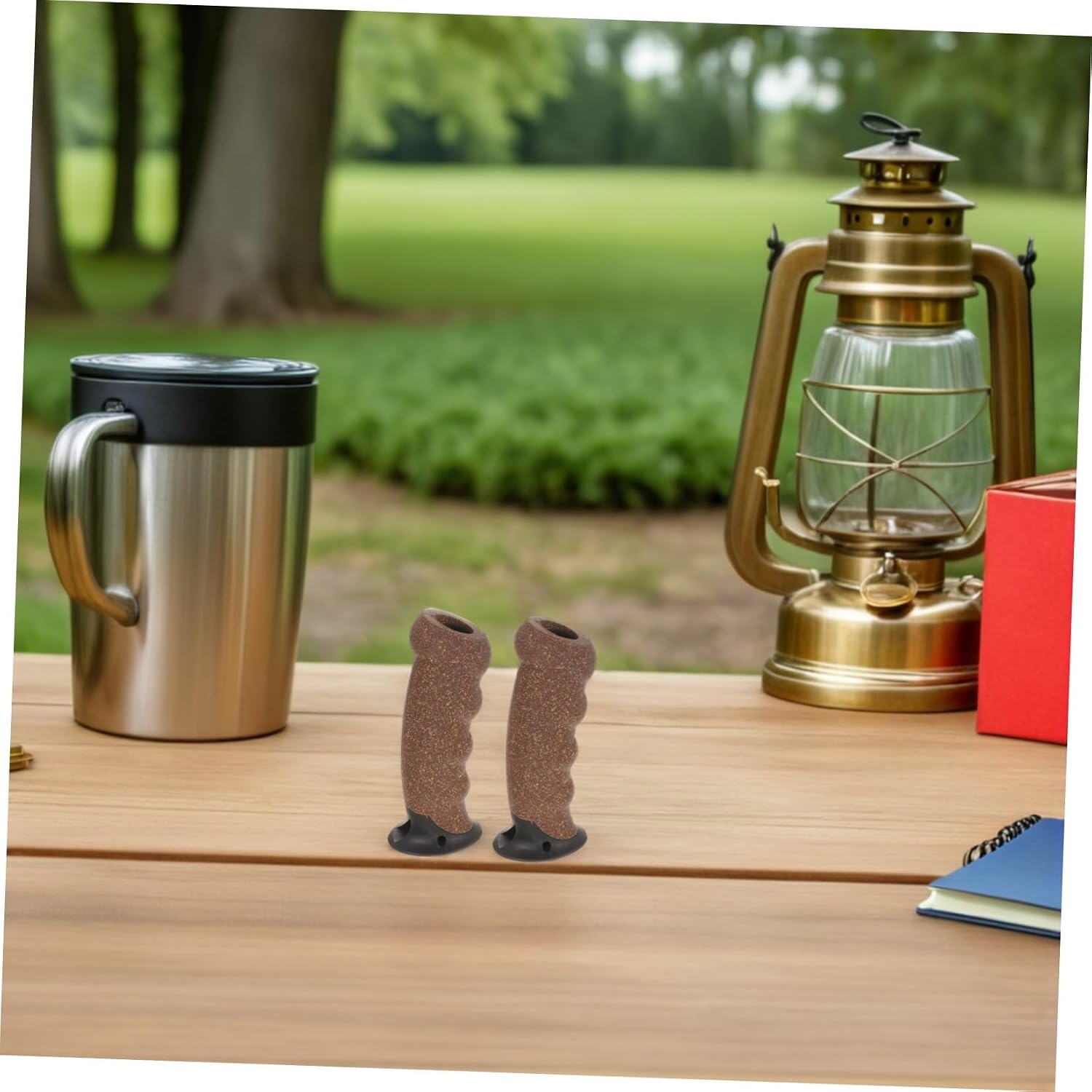 2pcs Cork Hiking Replacement Handle for Trekking Poles Large Grip Ergonomic Design
