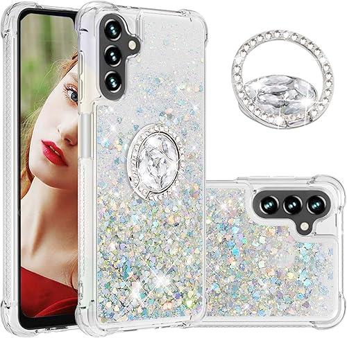 CCSmall Funda transparente para Samsung Galaxy A13 5G (no 4G) con soporte para anillo, Galaxy A04s, con purpurina líquida, para mujeres y niñas, CCSmall Funda transparente para Samsung Galaxy A13 5G (no 4G) con soporte para anillo, Galaxy A04s, con purpurina líquida, para mujeres y niñas,