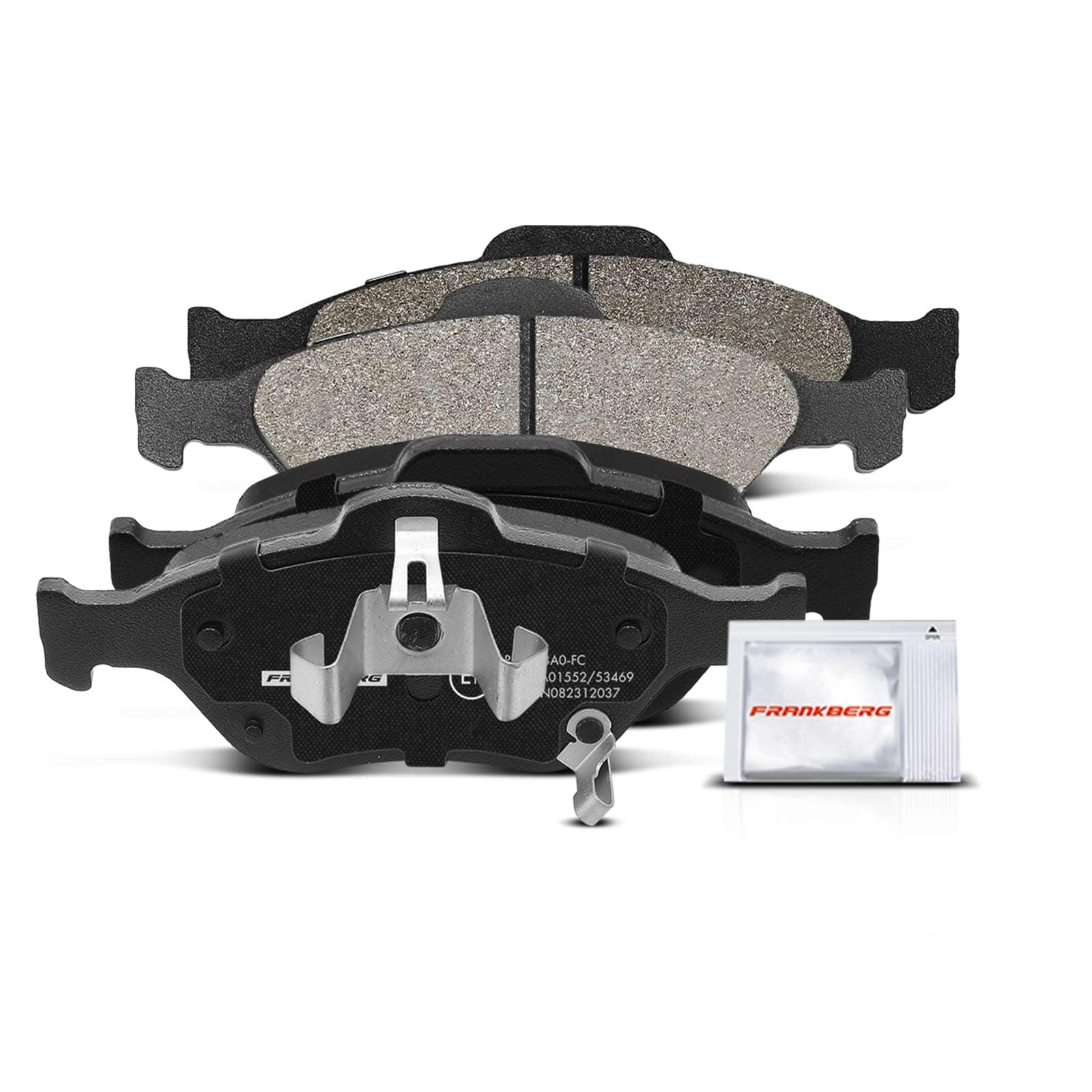 Frankberg Bremsensatz inkl. 4x Bremsscheiben + 8x Bremsbeläge Vorne Hinten Kompatibel mit Yaris P9 Yaris P13 Yaris Kasten/Schrägheck P13 Replace# 04465YZZDS, 044650D050