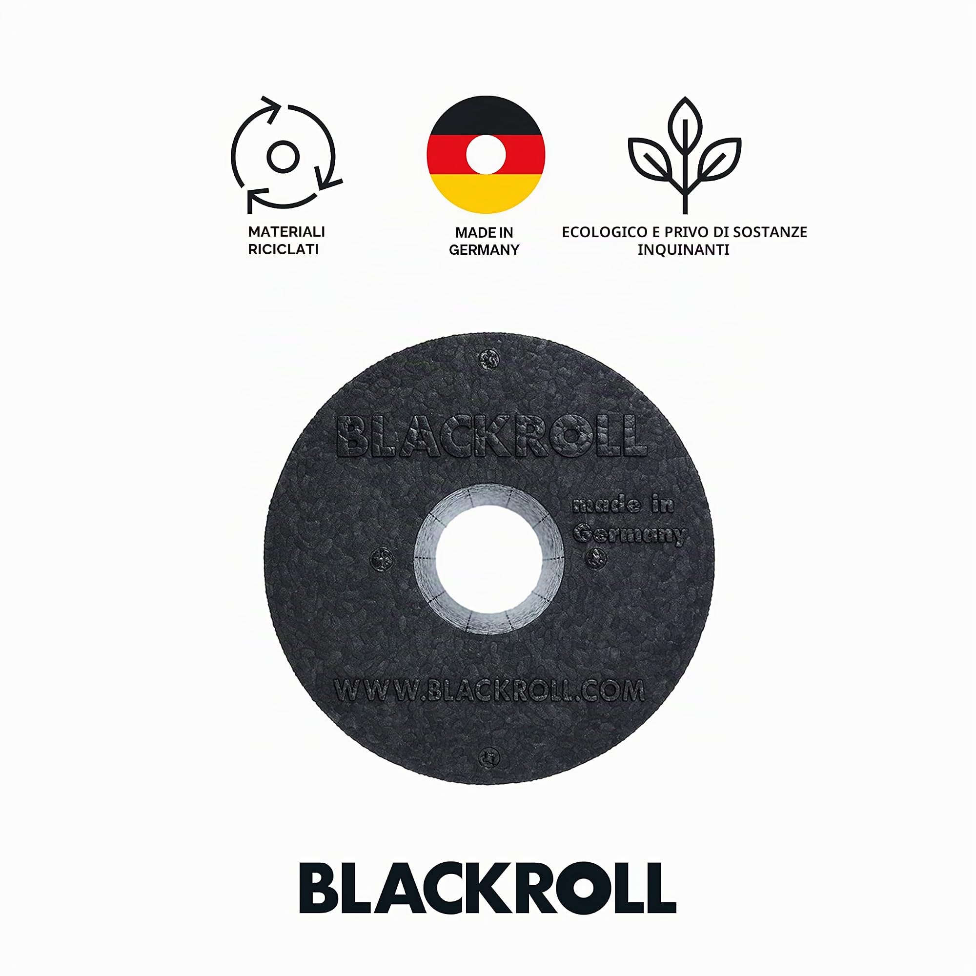 BLACKROLL® STANDARD, Original foam roller per l'automassaggio di schiena e collo, Rullo massaggio muscolare per allenamento funzionale, 30 cm