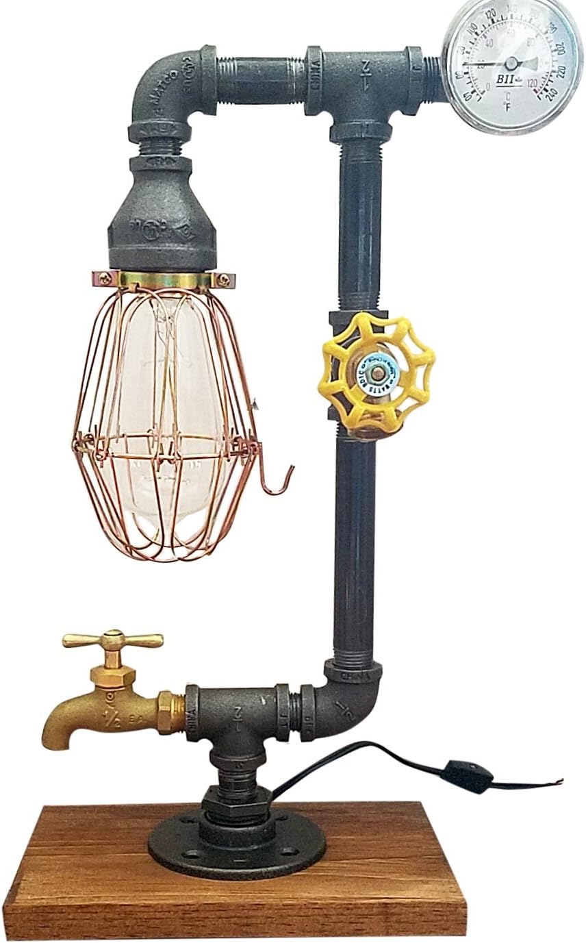 Mr Willies Retro 01 Industrial Pipe Steampunk Style Desk Lamp
