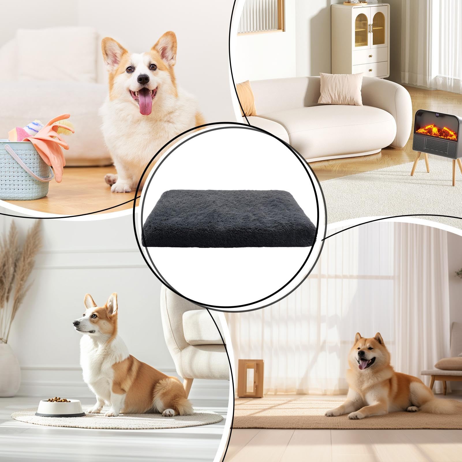 Tapis Chauffant Pour Animaux Doux et Pelucheux