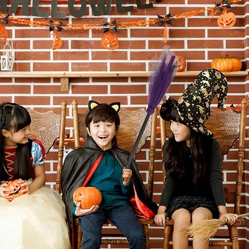 Miniatura 4 de Alasum Escoba de bruja para disfraz de fiesta de graduación, decoración de Halloween, escoba de cosplay para niños, escoba de bruja, escoba de bruja