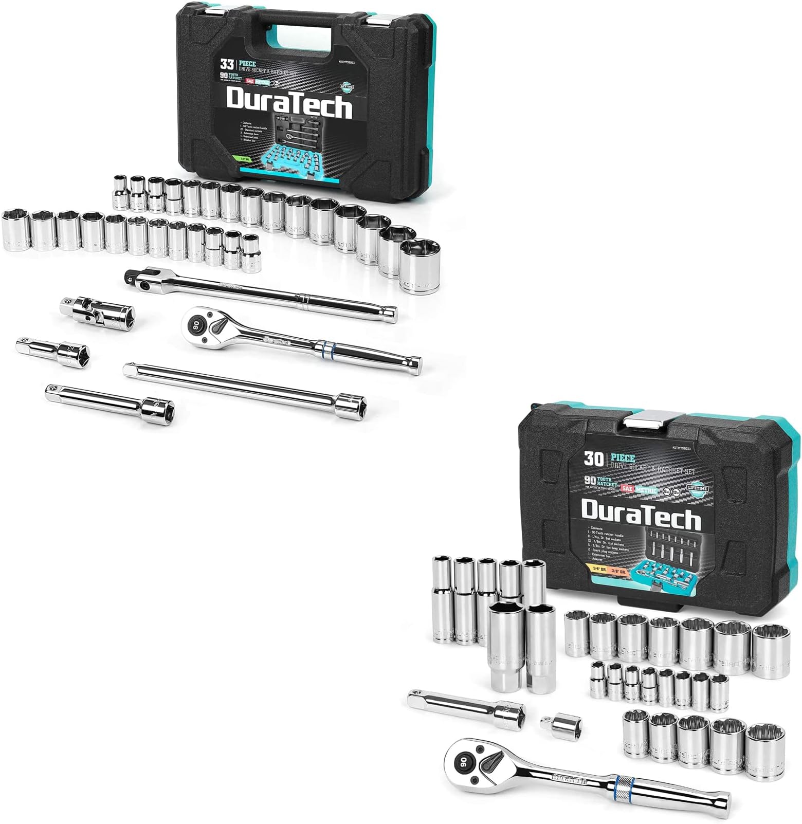Amazon.com: DURATECH 1/2" Drive Socket Set and DURATECH 3/8" & 1/4 ...