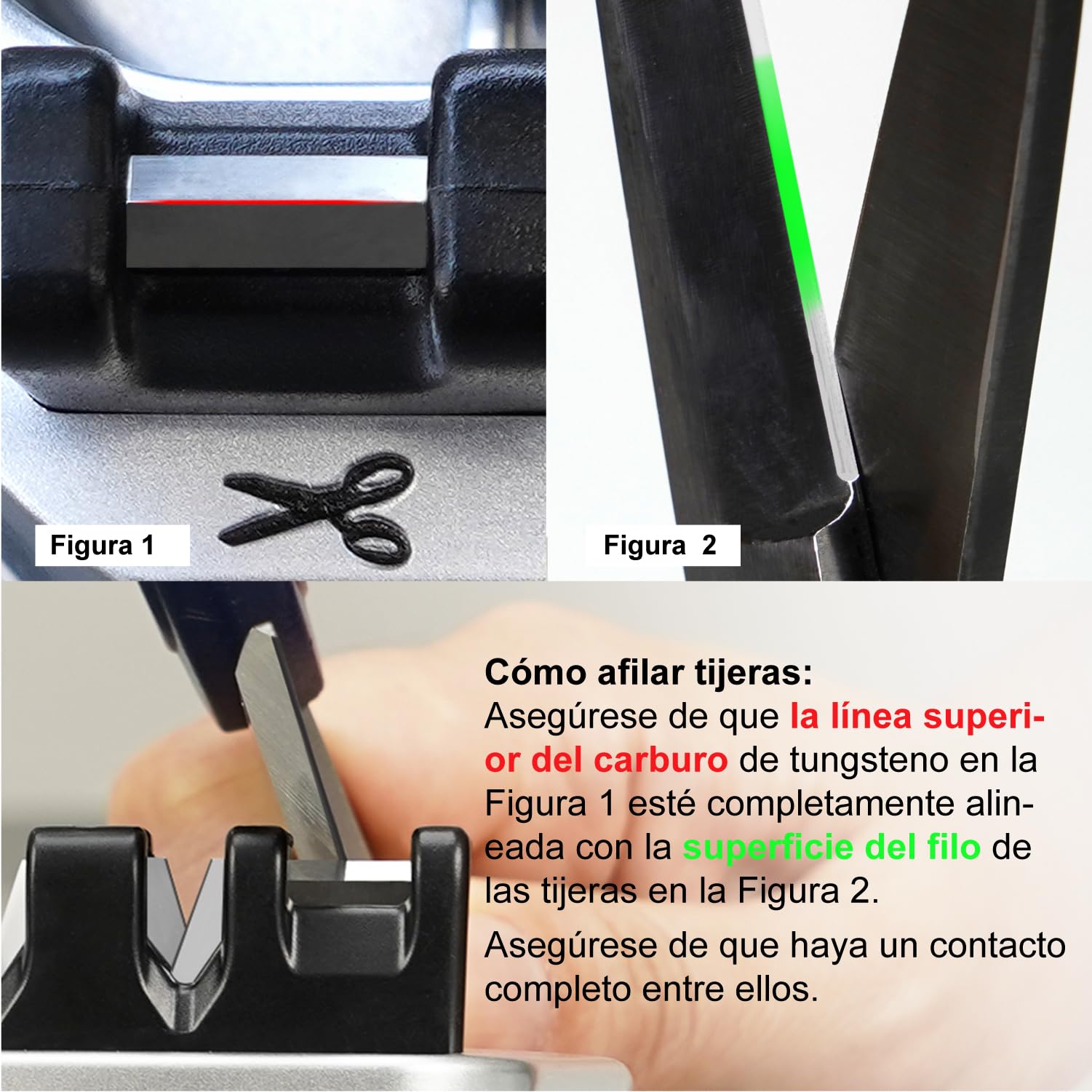 SHARPAL 191H Afilador de cuchillos y tijeras de cocina, afilado para cuchillos con bordes rectos y dentados, herramienta para afilar cuchillos