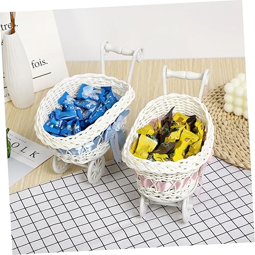 Miniatura 6 de Cesta tejida para fiesta, cesta personalizada de mimbre, cesta de flores de mimbre, cochecito de muñeca, cochecito de mimbre vintage, cesta tejida