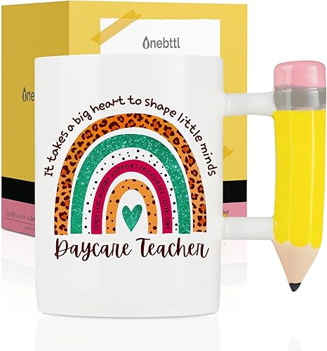 Onebttl Taza de café de agradecimiento al profesor de Navidad, taza divertida con mango para lápiz, taza de cerámica de 13.5 onzas  13.5 fl oz para disponible en Yaxa Colombia