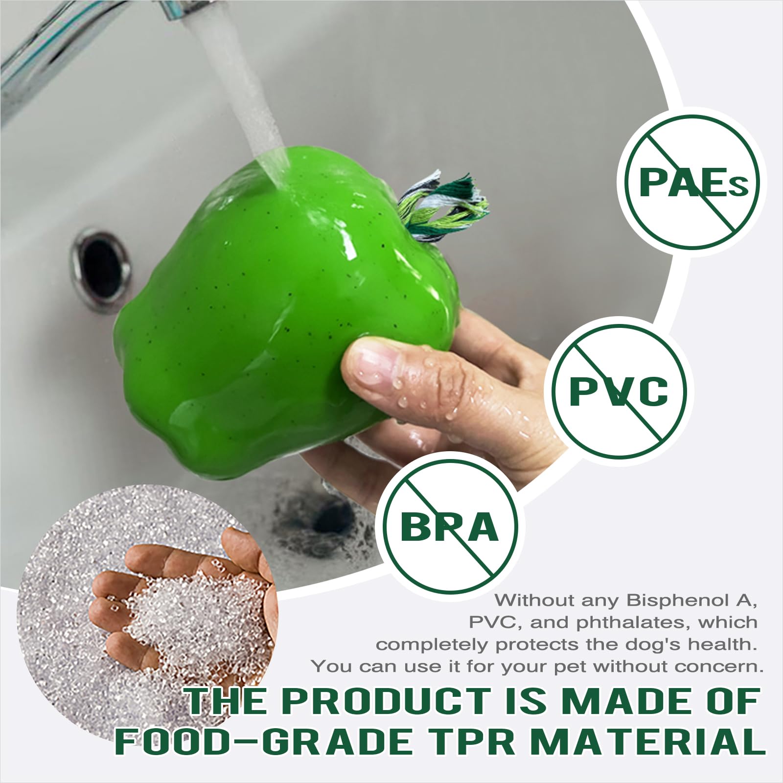 Juguetes masticables chirriantes para perros, bola de manzana resistente para masticadores medianos/grandes/extra agresivos, razas de perros, interactivo, duradero, indestructible, chirriante, juguete