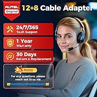 Vista 9 de Autel Adaptador original OBD2 12+8 para Chrysler OBD II, protocolo de pasarela de cable de derivación, derivación de seguridad universal 12 8