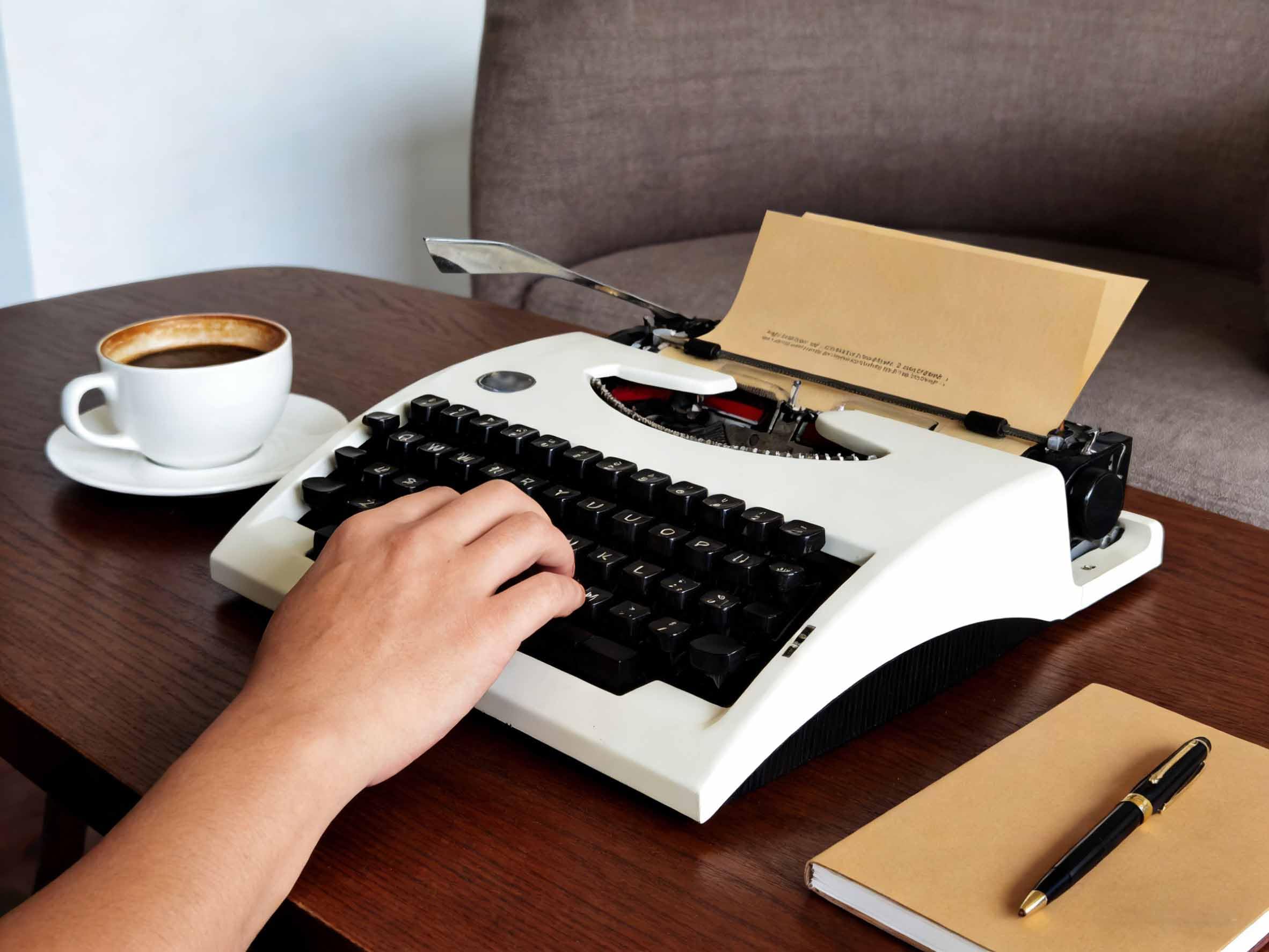 Vintage Manuelle Schreibmaschine, tragbare klassische Schreibmaschine für Schriftsteller & Sammler – funktionale Retro-Schreibtischdekoration mit gealtertem Look