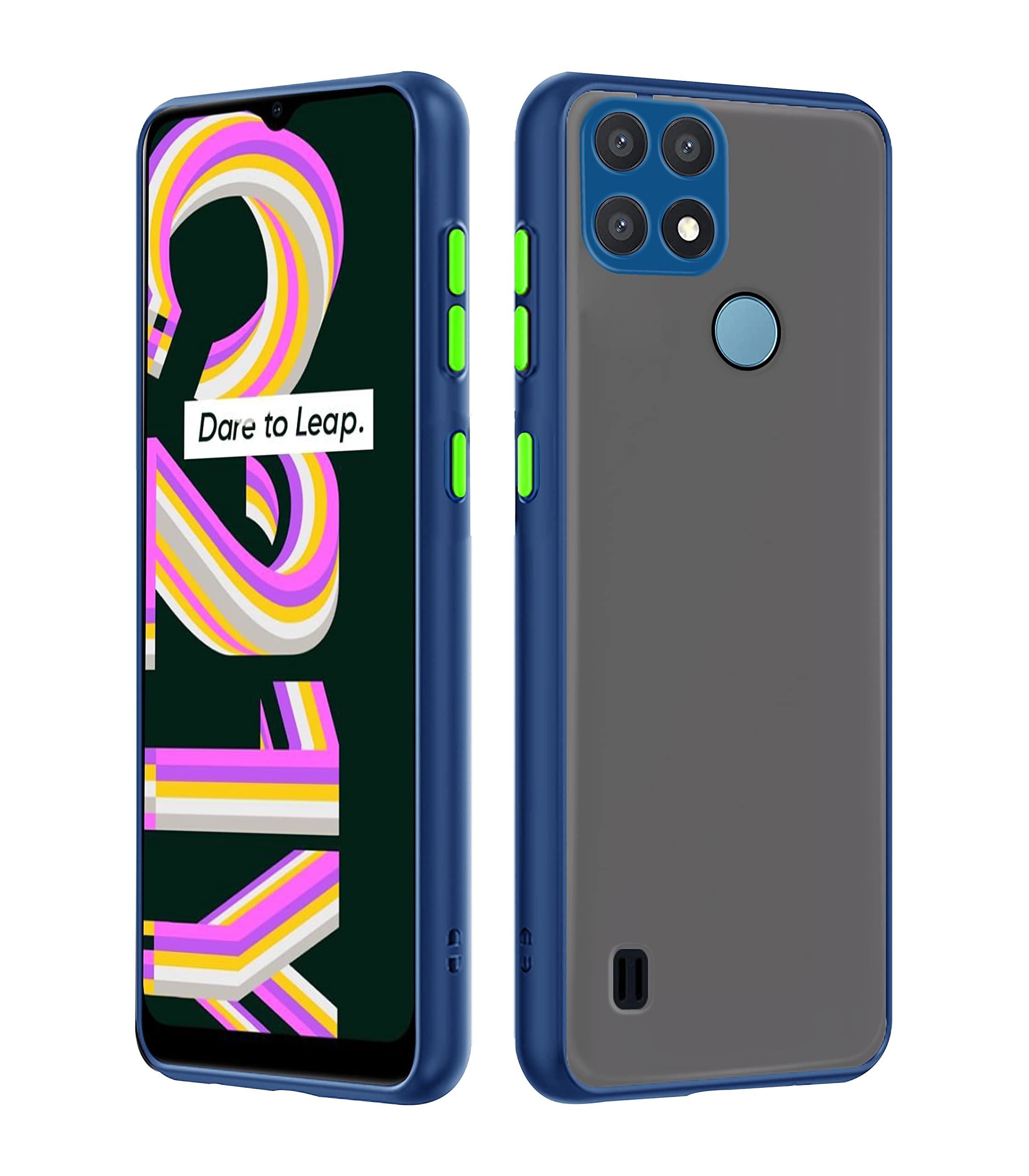 Pikkme Realme C21 Back Cover | Hybrid Smoked Back | Full Camera Protection | Raised Edges | Super Soft-Touch | Bumper Case for Realme C21 (Blue) (B09MF62ND9) Amazon Price History, Amazon Price Tracker