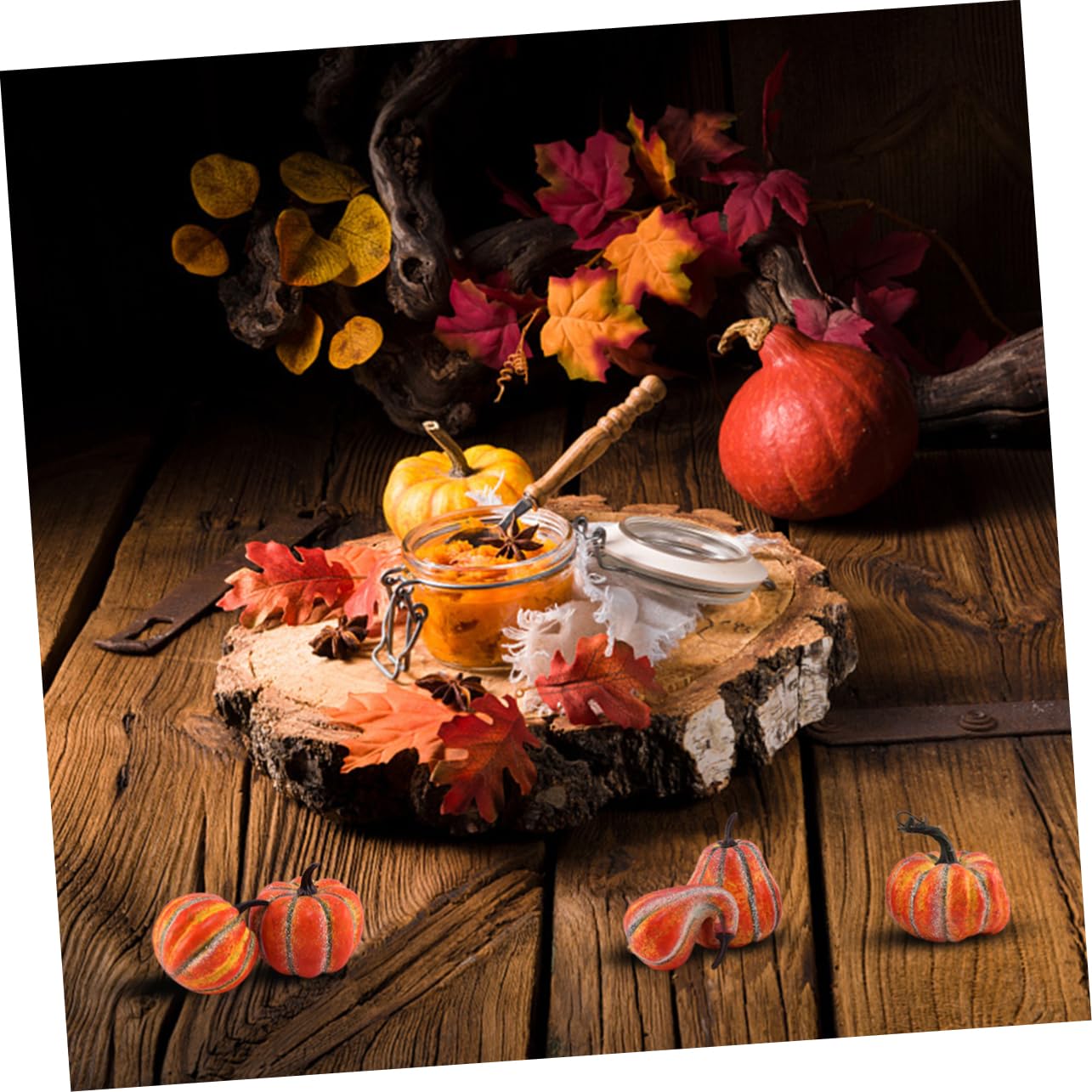 STOBAZA 7pcs Artificial Pumpkin Pumpkin Props Decorative Props Portable Bag Pumpkin Shape Pumpkin for Bag Halloween Pumpkin Supplies