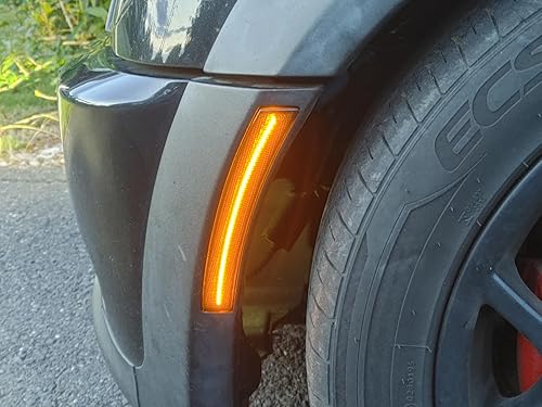 Miniatura 5 de iJDMTOY (2) Kit de luz de marcador lateral frontal LED ámbar con lente ahumada, compatible con MINI Cooper 2002-08 de 1 generación R50 R52 R53,