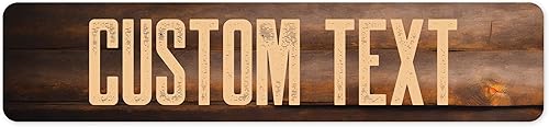 Miniatura 63 de Letrero Personalizado, Letrero de Calle Personalizado, 11 Colores de Fuente, 13 Estilos de Fuente, 4 Opciones de Agujeros, 22 Tamaños, 6x24 Madera