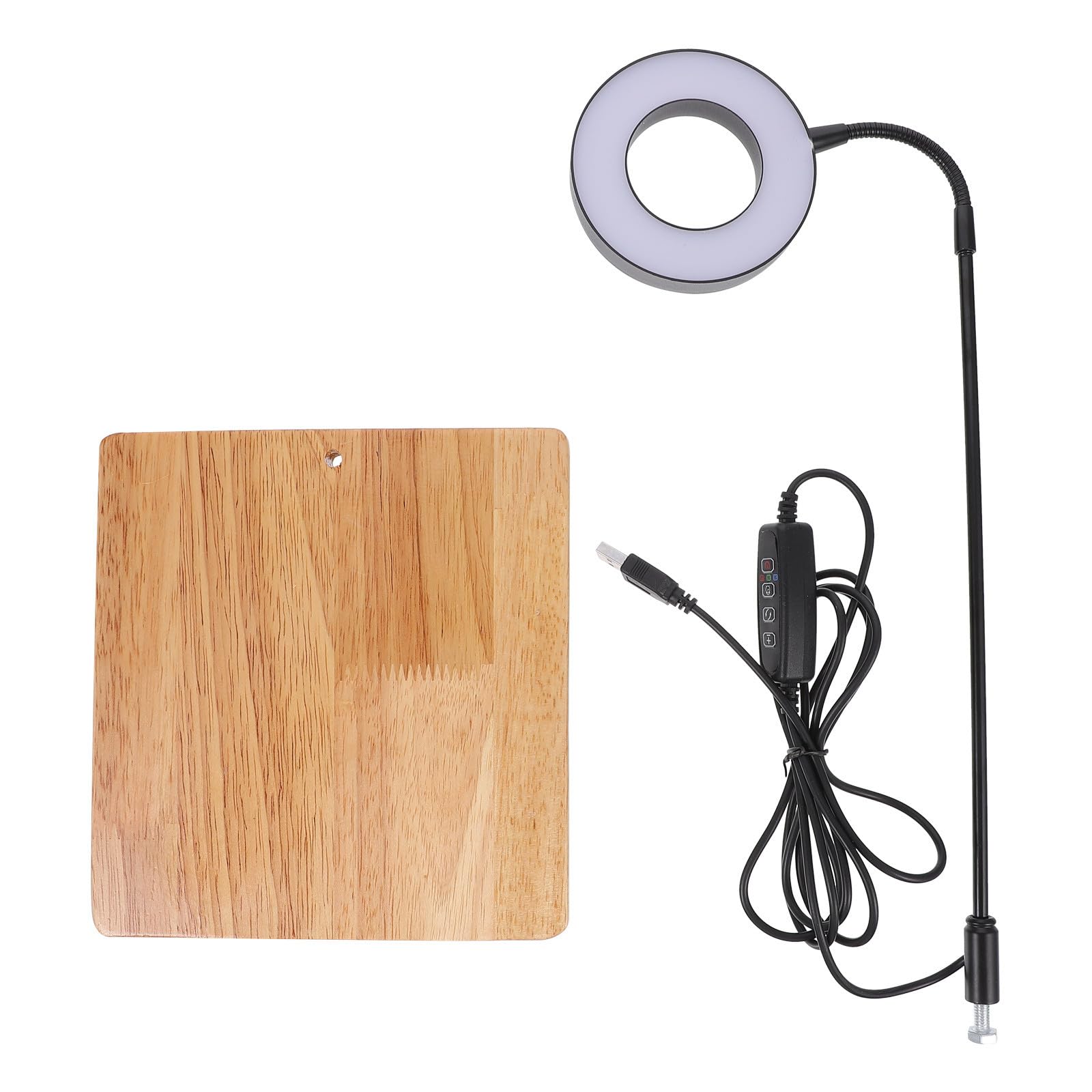 ifundom Lámpara LED para Pecera Luz de Alta Luminosidad y Baja Depreciación, Material de Aleación de Aluminio y Madera, Adecuado para Acuarios y Plantas en Maceta