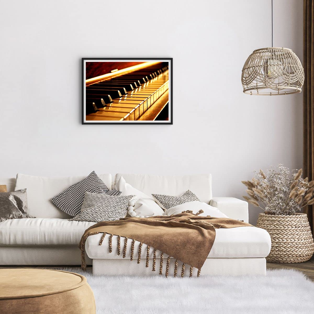 ARTTOR Poster 70x50 cm Wandbild Kunstdruck Musik - 2200 - P2B | Klavier Konzert Wandposter mit schwarzem Rahmen Wohnzimmer Schlafzimmer Büro mit schwarzem Rahmen Wanddeko Kunstposter ARTTOR