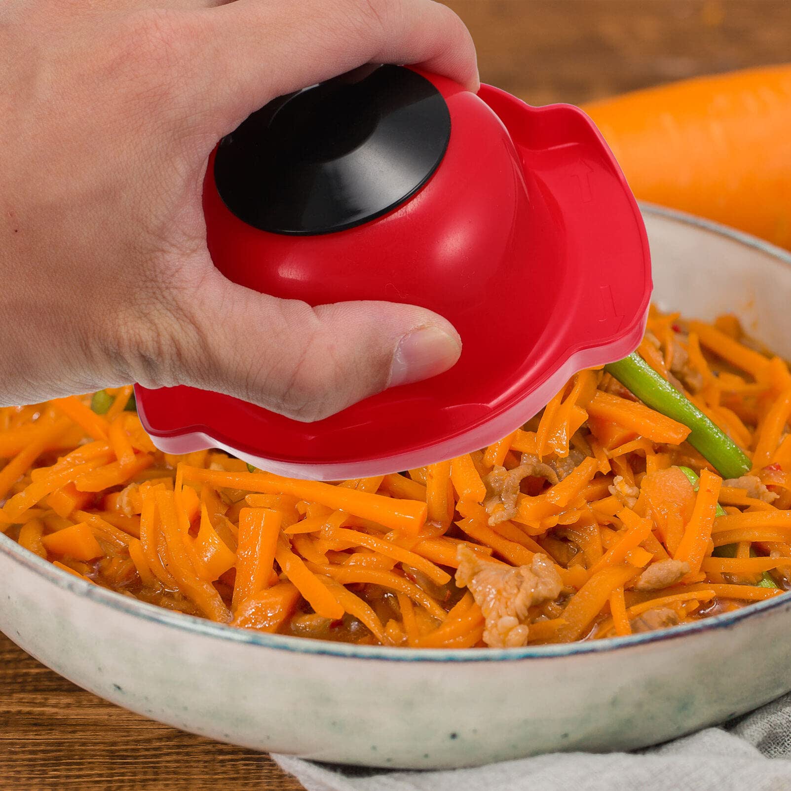 Garneck Protector de Dedos para Cortador de Verduras Cebolla Fruta Repollo