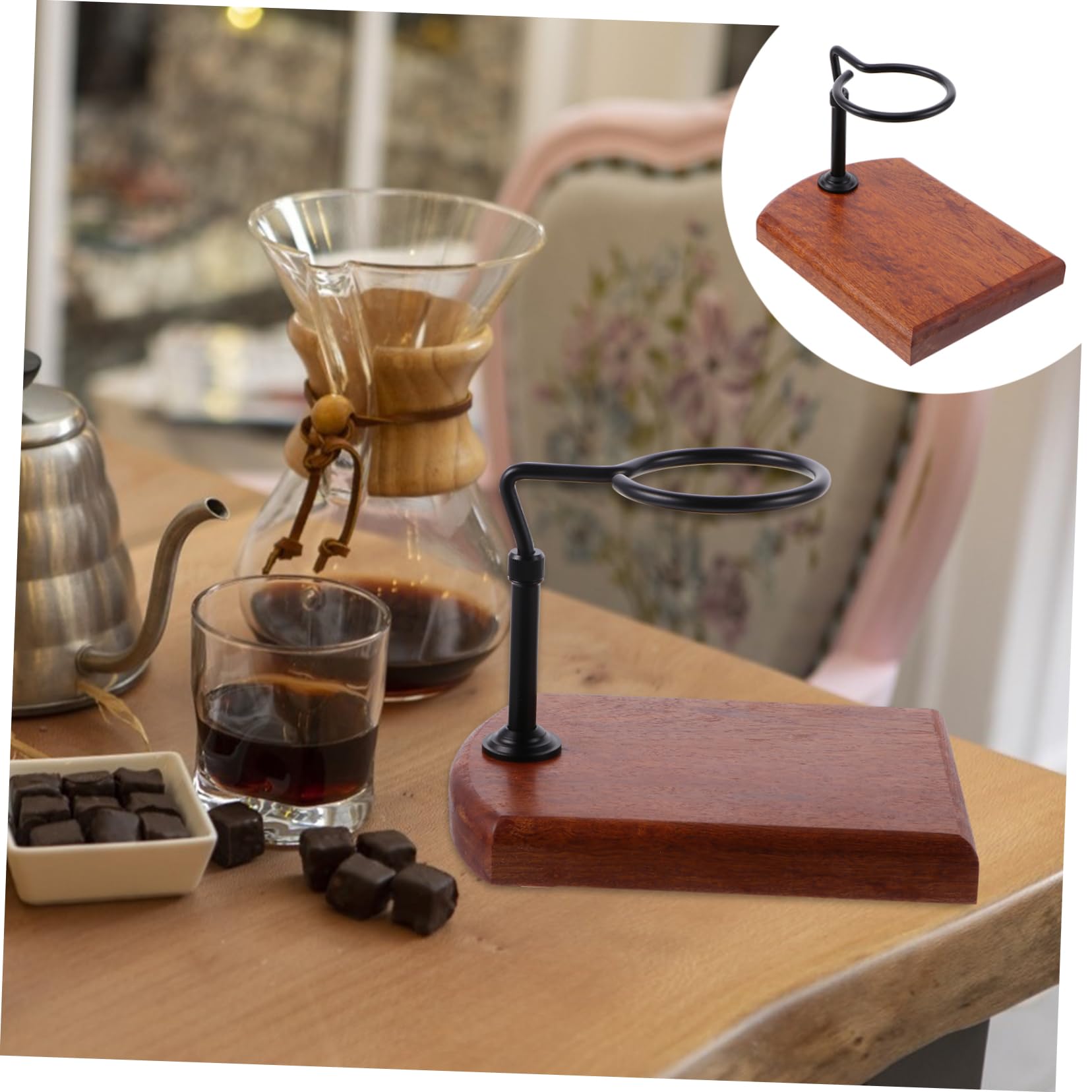 Gadpiparty 1pieza Soporte De Goteo De Café De Madera Base Estable Para Filtros De Café Rack De Dripper Para Hogar