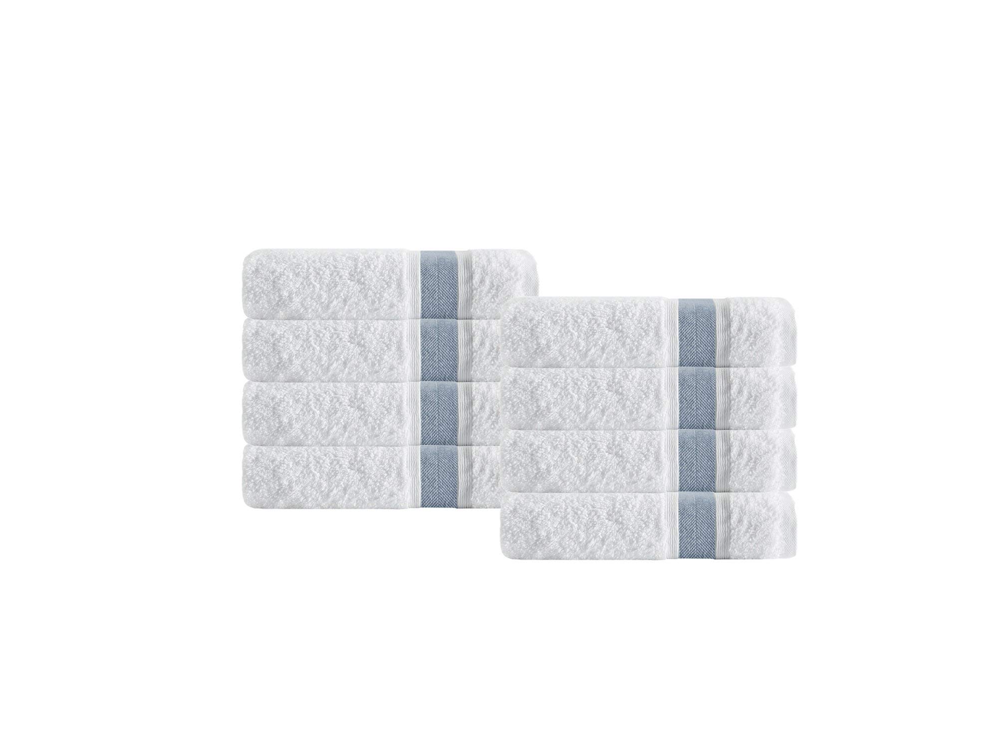 Enchante Home - Unique Turkish Towels - 8 Piece Hand Towels, Long Staple Turkish Towel - Quick Dry, Soft, Absorbent