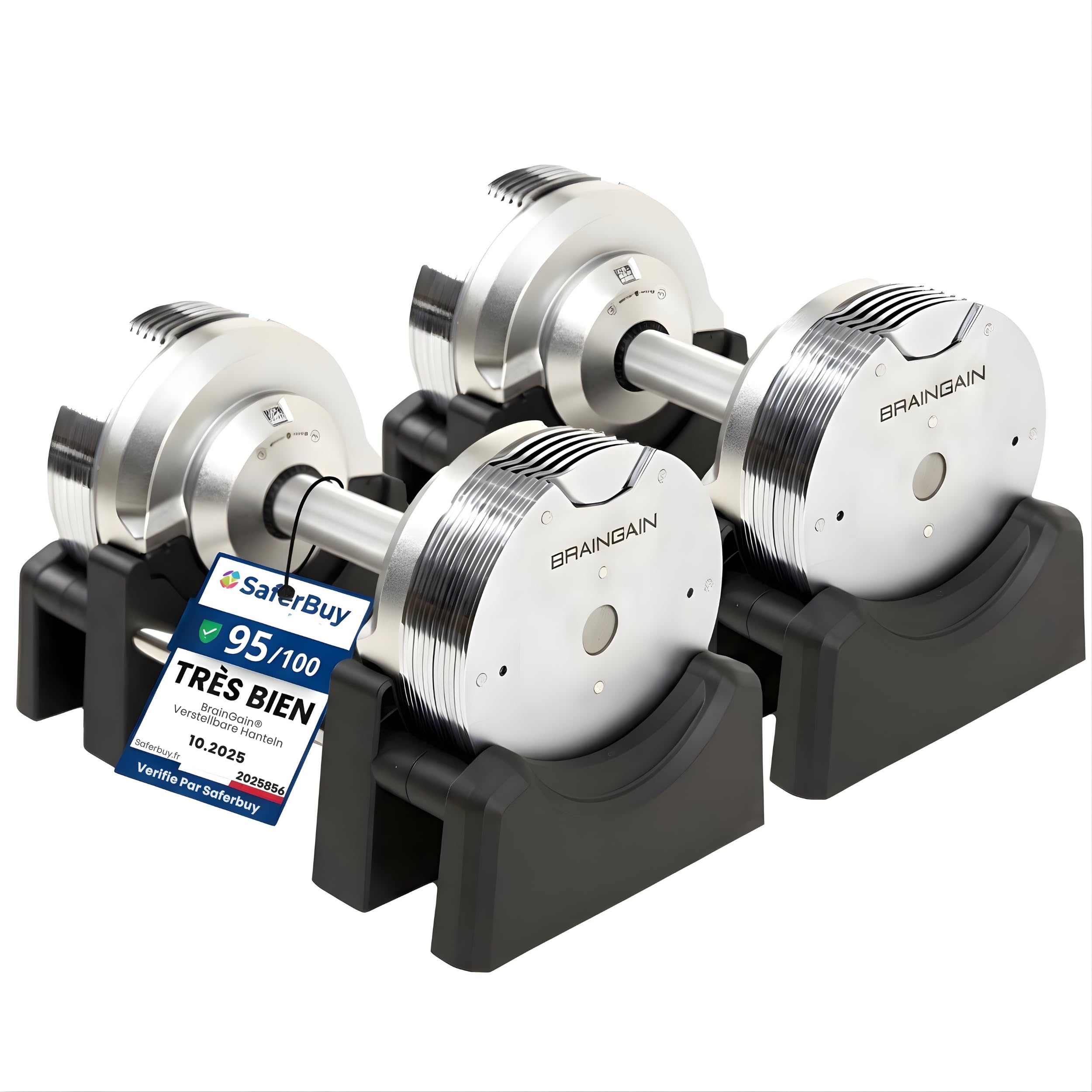 BRAINGAIN Verstelbare Dumbbell Set 23,5kg