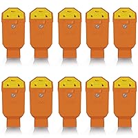 Vista 12 de ELEGRP Conector de repuesto de extremos de cable de extensión de hoja recta, 15 amperios, 125 voltios, NEMA 5-15P, 2 polos y 3 cables, conexión a