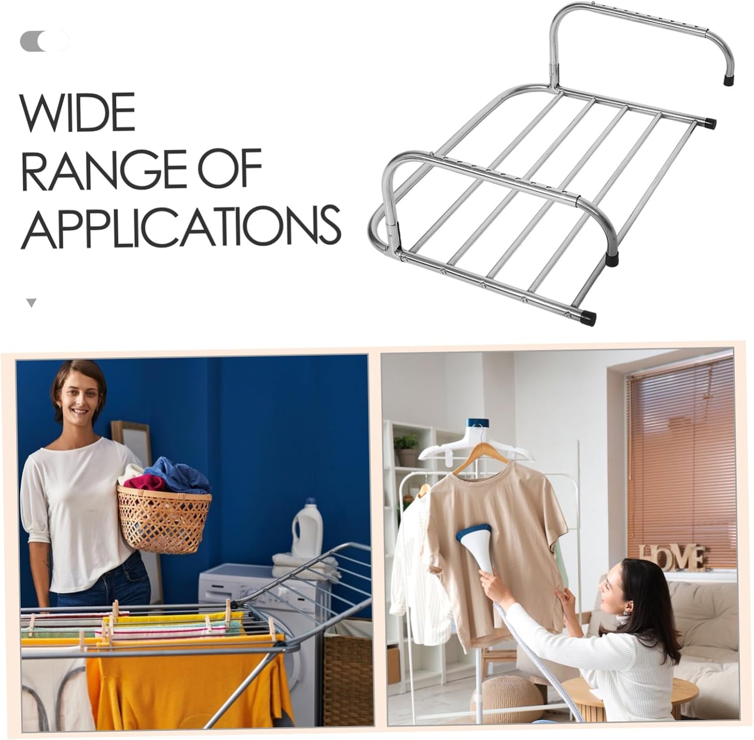 Foldable Stainless Steel Clothes Drying Rack for Windowsill Towel Rack for Indoor and Outdoor Use Space-Saving Design for Socks and Shoes