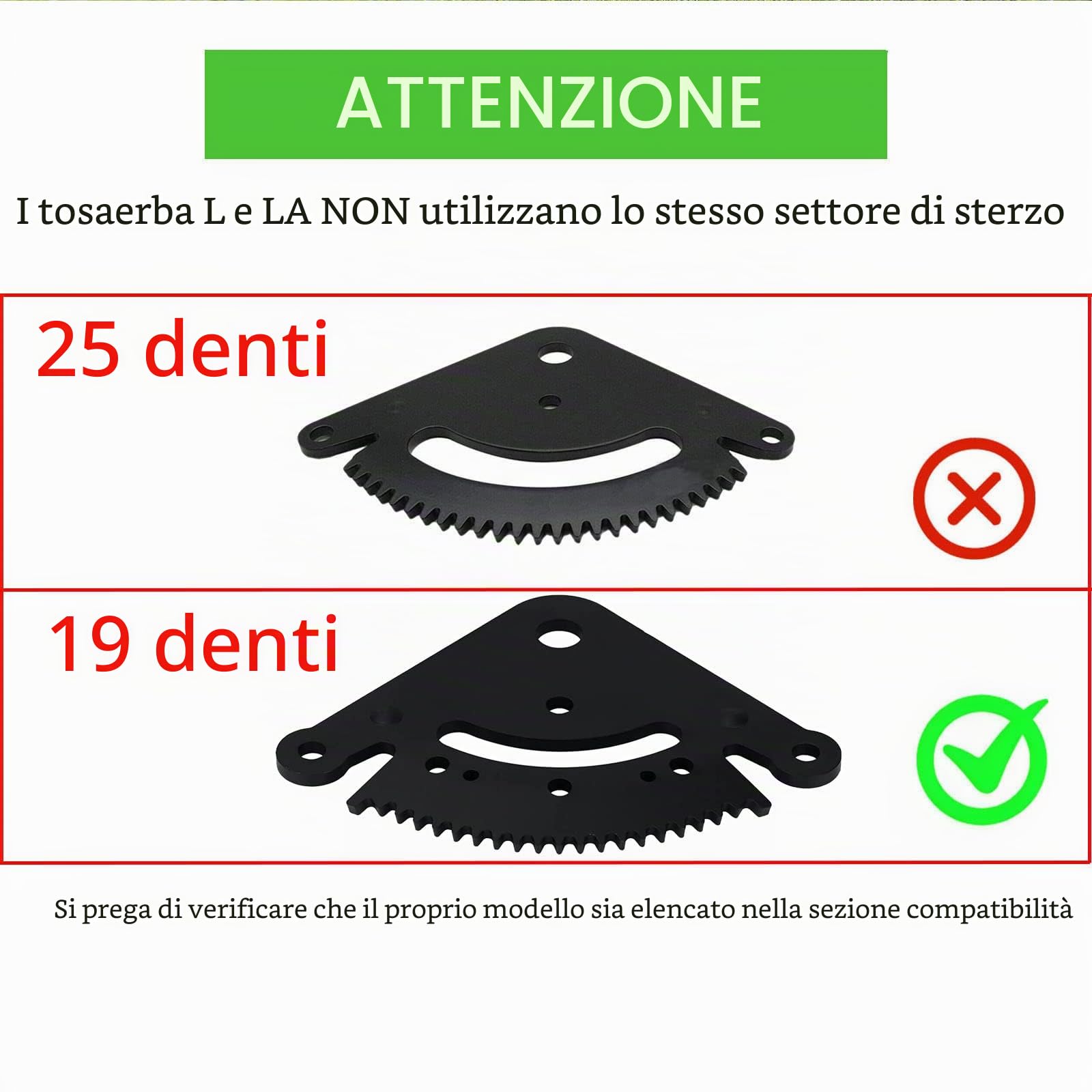 Kit di ricostruzione del pignone del Settore dello sterzo a 19 Denti di Ricambio per trattori da Giardino John Deere 102 105 107S 115 125 135 145 155C 190C 92H Series