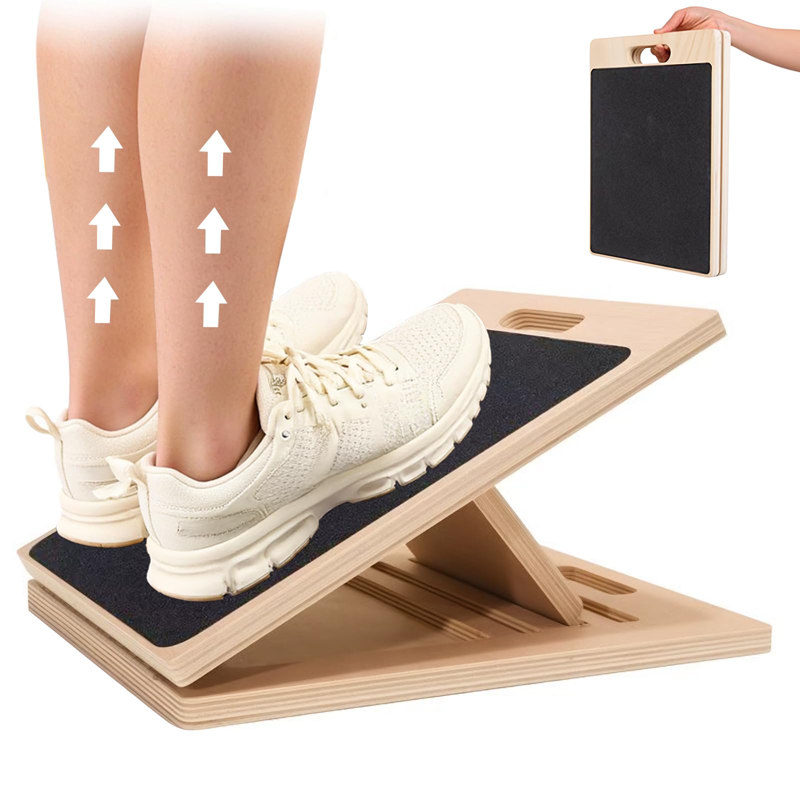 SOONHUA Planche inclinée professionnelle, planche d'inclinaison réglable pour étirement du mollet, 5 angles réglables, idéale pour l'exercice, la physiothérapie