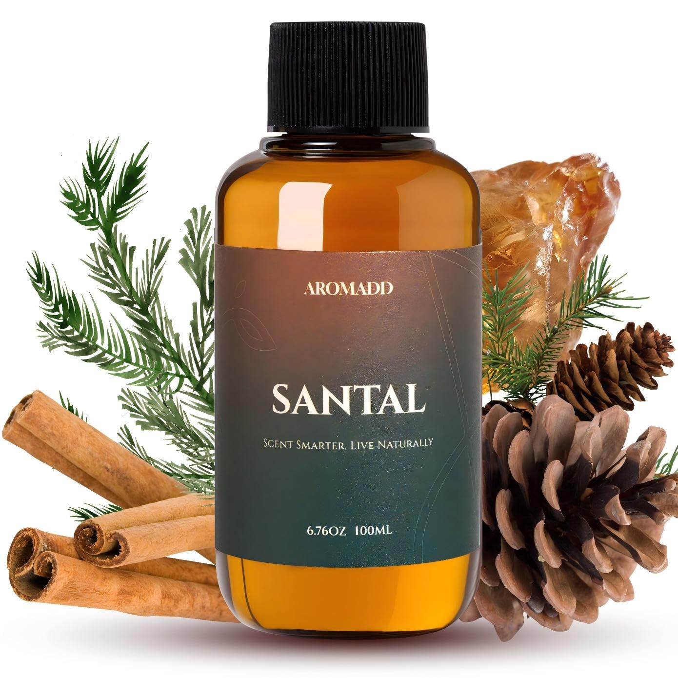 Hotel Scents Diffuser Oil Santal, Luxury Essential Oils for Waterless Diffuser, Aromatherapy Hotel Diffuser Oil for Home & Office, Long-Lasting - 3.38 fl oz (100 mL)