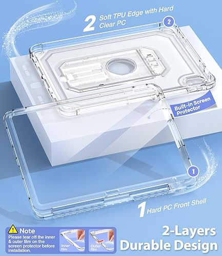 Miniatura 3 de Cantis Funda transparente para iPad de 10 generación de 109 pulgadas 2022 protector de pantalla integrado y soporte para lápices Funda protectora