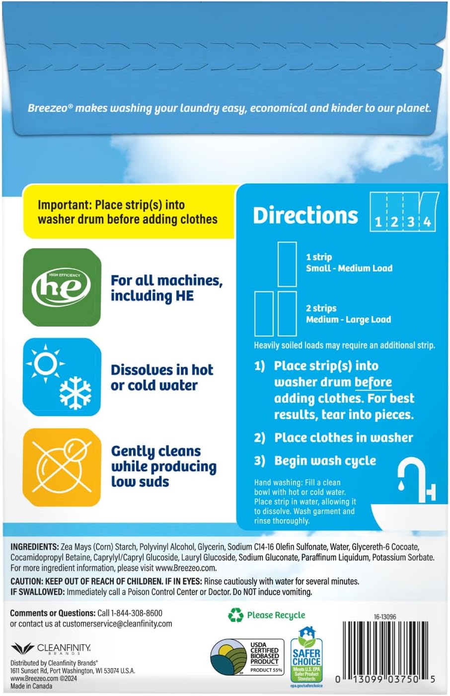 Laundry Deternt Strips – & Clear - More Convenient than