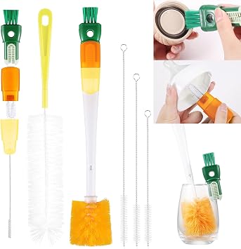 OUTXE 5 Pack Bottle Brush Cleaning Set, 5-in-1 Cup Cleaner Brush