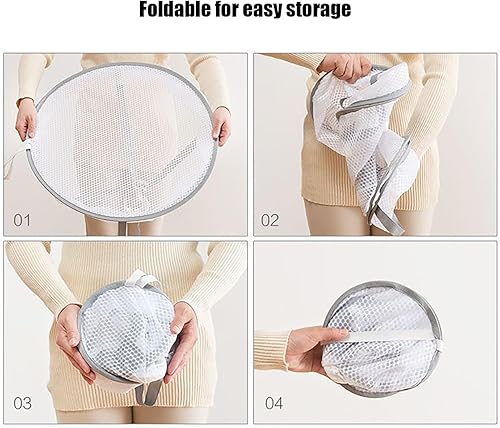 Miniatura 6 de Qaoliffa Secador de ropa plegable de malla de 2 niveles, evita que el suéter se deforme, cesta de lavandería para secar ropa interior, toallas,